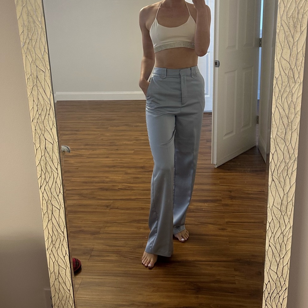 Silk and sparkly crop top set (Zara)
